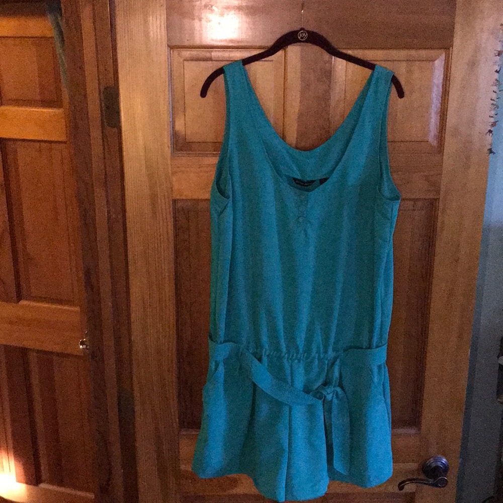 New York & Company Teal Romper